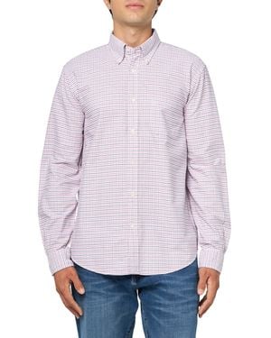 Brooks Brothers Friday Oxford Long Sleeve Pattern Sport Shirt - Purple