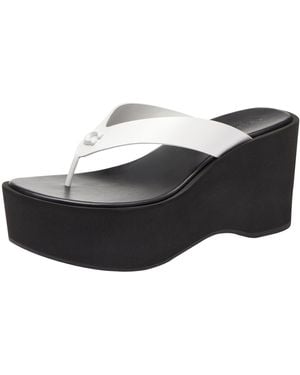 COACH Sculpted C Platform Flip Flop - Black
