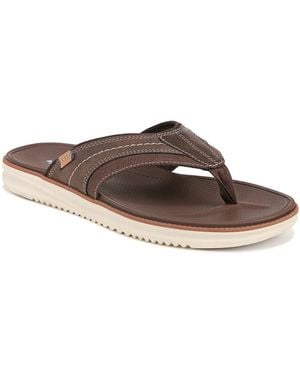 Dr. Scholls S Sync In Thong Sandal Tan Dark Brown 13 M