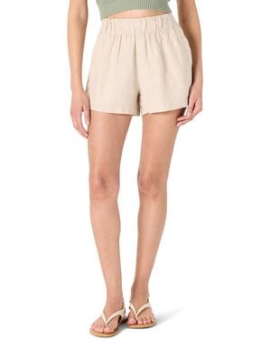 The Drop 's Essie Linen Pull On Mini Short - Natural