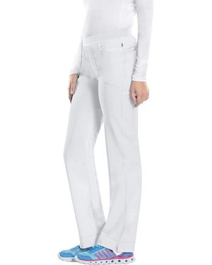 CHEROKEE Infinity Scrubs Pant Low Rise Slim Pull-on Plus Size 1124a - White