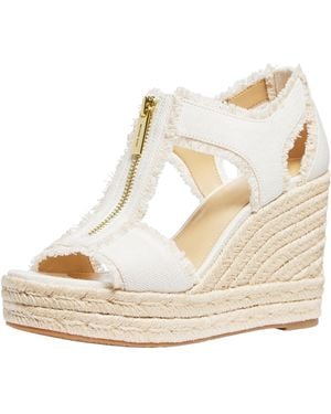 Michael Kors Berkley Mid Wedge Shoes, Synthetic - Metallic