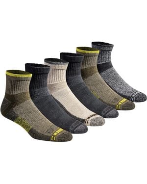 Eddie Bauer Socks Dura Dri Moisture Control 6-pair Quarter Socks - Black