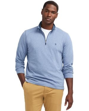 Izod Quarter Zip Microfleece Long Sleeve Shirt - Blue