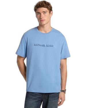 Michael Kors Embossed Shadow Logo T-shirt - Blue