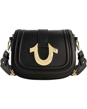 TRUE RELIGION Satteltasche Crossbody Geldbörse mit verstellbarem Schultergurt - Schwarz