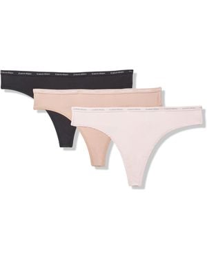 Calvin Klein Luxe Comfort Micro Stretch Thong Panties - Black