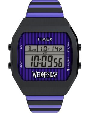 Timex Black & Purple Expansion Band Digital Dial Black