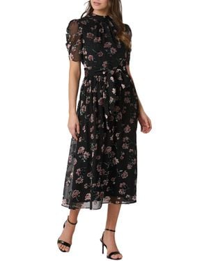 Shoshanna Hudson Burnout Brittany Dress - Black