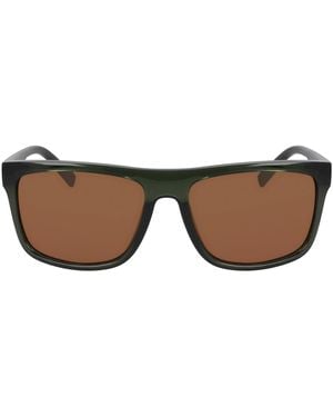 Nautica N902sp Polarized Rectangular Sunglasses - Black