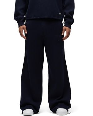 Hudson Jeans Jrue Relaxed Fit Wide Leg Knit Pant - Black