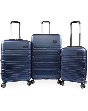 Original Penguin 3 Piece Expandable Suitcase With Spinner Wheels - Blue