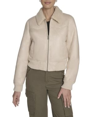 Levi's Faux Shearling Western Bomber - Natural