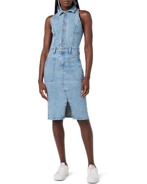 Hudson Jeans Denim Halter Utility Dress - Blue