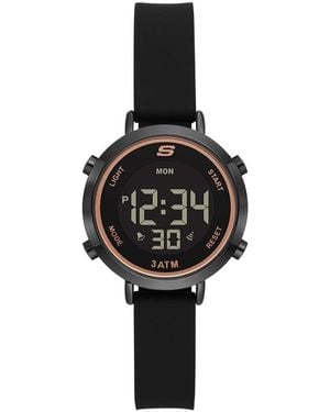 Skechers Orologio Digitale al Quarzo Donna con Cinturino in Silicone SR6256 - Nero