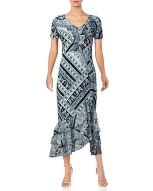 Karl Lagerfeld Paris Ruffle Maxi Dress - Blue