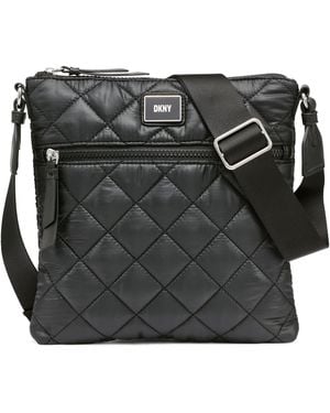 DKNY Lyla Quilted Crossbody Bag - Black