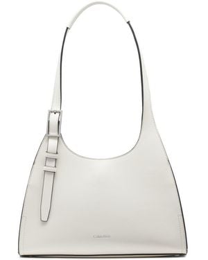 Calvin Klein Quill Triple Compartment Satchel - Gray