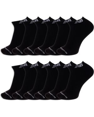 New Balance Performance Cushioned Low Cut Sock 12 Pair Pack - Black