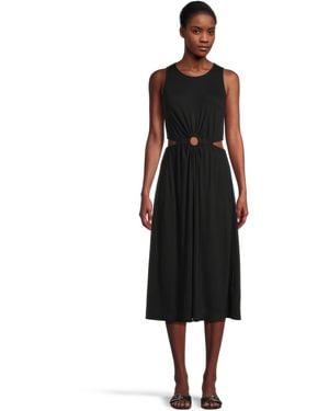 Michael Stars Leni Cut Out Midi Dress - Black