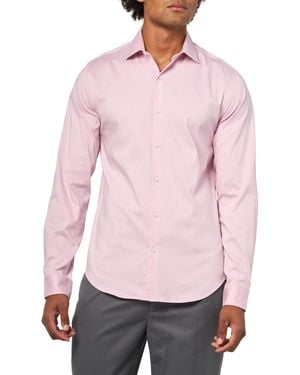 Kenneth Cole Reaction Dress Shirt Slim Fit Techni-cole Stretch - Pink