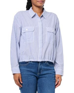 Lucky Brand Utility Crop Shirt - Blue