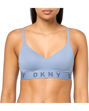DKNY Cozy Boyfriend Wirefree Push Up Bra - Blue