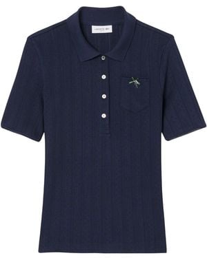 Lacoste Slim Fit Pointelle Polo - Blue