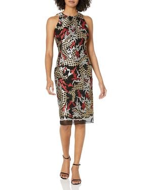 Nicole Miller Embroidery Cocktail Dress Dress - Black