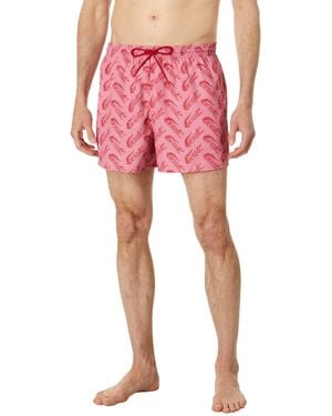 Lacoste Summer Pack All Over Branding Mid-thigh Swim Shorts - Pink
