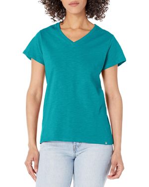 Dickies Plus Size Short Sleeve V-neck T-shirt - Blue