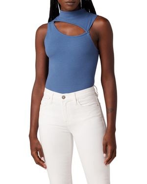 Hudson Jeans Mock Kneck Sweater Top - Blue