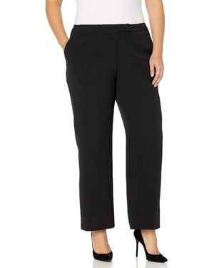 Kasper Womens Tab Front Pants - Black