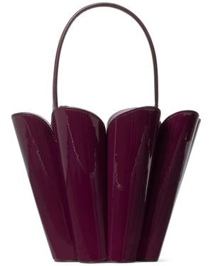 Kate Spade The Spade Patent Leather The Spade Flower Bucket Bag - Purple
