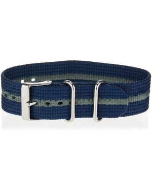 Timex Tw7c03100 Weekender 20mm Blue/gray Stripe Fabric Slip-thru Strap