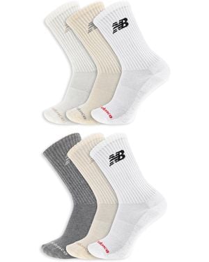 New Balance Everyday Ankle 6 Pairs-Cushioned Durable Reinforcement Socken für den Alltag - Weiß