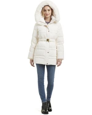 Kate spade new york faux fur trimmed down puffer coat sales