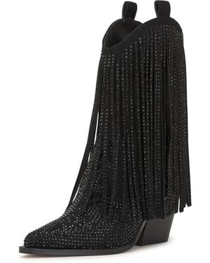 Jessica Simpson Paredisa Fringe Bootie Fashion Boot - Black