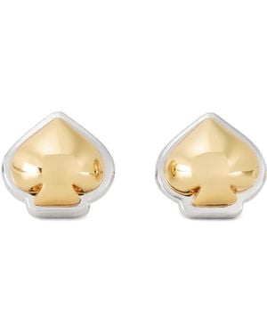Kate Spade Brass Sculpted Spade Stud Earrings - Multicolor