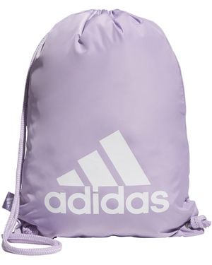 adidas Ready Sackpack – Drawstring Backpack Lightweight Small Gym - Purple