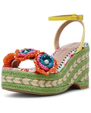 Betsey Johnson Marabela Wedge Heel Sandal - Green