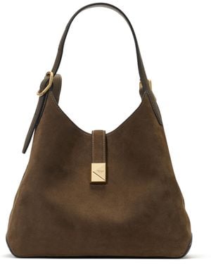 Kate Spade Deco Pebbled Leather Crossbody Tote - Brown