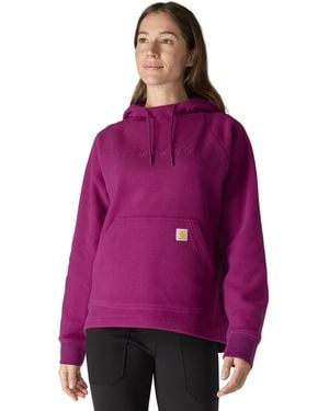 Carhartt Force Oversized-fit Fleece Hooded Sweatshirt - Purple