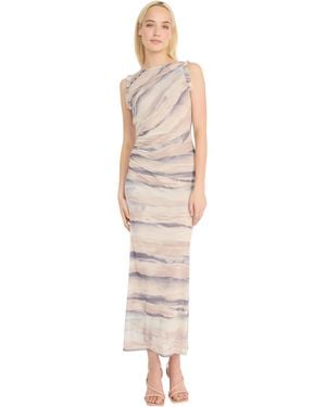 Donna Morgan Sleeveless Ruffle Evening Formal Wedding Guest - Multicolor