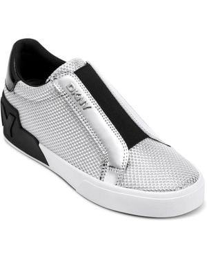 DKNY Mindi Everyday Slip On Sneaker With Logo - White