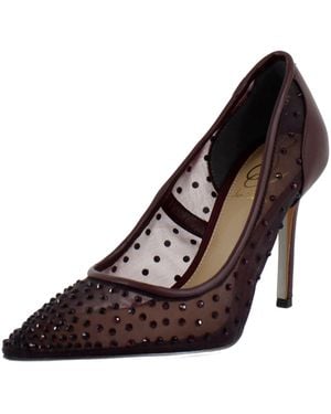 Sam Edelman Hazel Mesh Pump French Burgundy Glitz 5.5 Medium - Brown