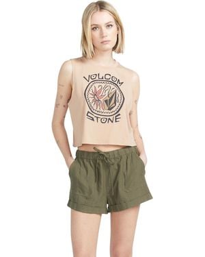 Volcom Sunday Strut Elastic Waist Short - Green