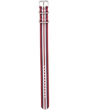 Timex Tw7c03400 Weekender 20mm Red/white/blue Stripe Fabric Slip-thru Strap - Black
