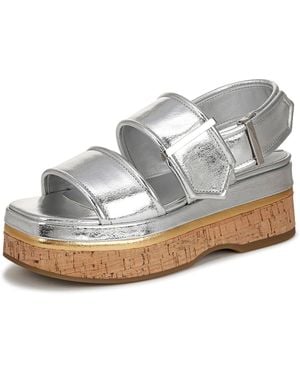 Franco Sarto S Piper Sandal Silver 6 M - Metallic
