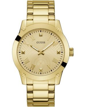 Guess Gold Tone Strap Champagne Dial Gold Tone - Metallic